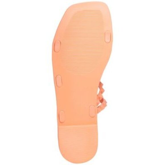 NWT STEVE MADDEN Womens Orange Skyler-j Block Heel Slip On Slide Sandals 6 M - Picture 4 of 5